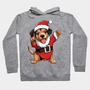 Cartoon Christmas Bernese Dog Dancing Hoodie